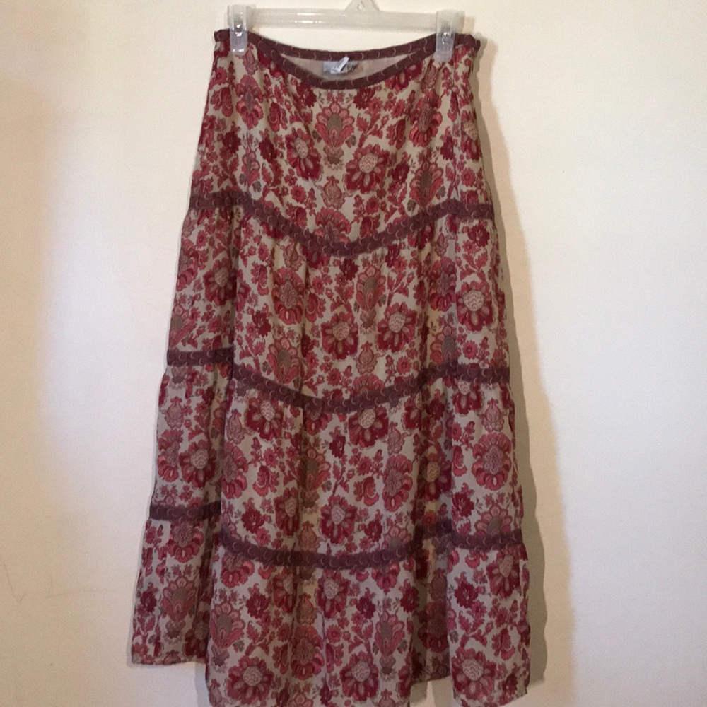 Ann Taylor Loft long floral skirt size 10